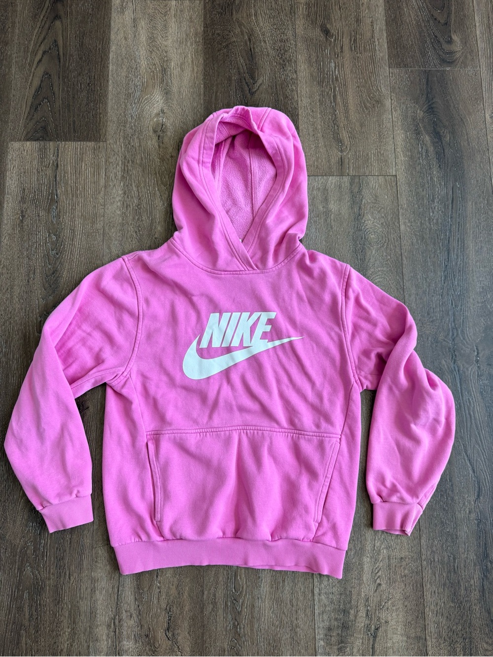 Nike Kids Pink Logo Hoodie Youth Size Large